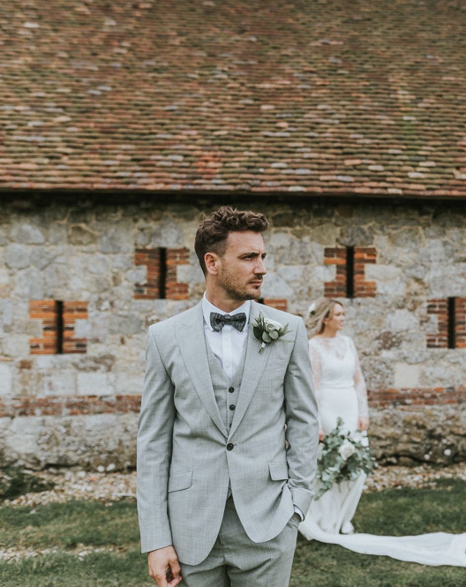 Grey suit wedding